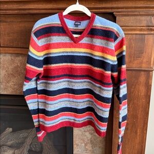 Colorful bright striped Australian made wool sweater Buckle size L y2K vibes
